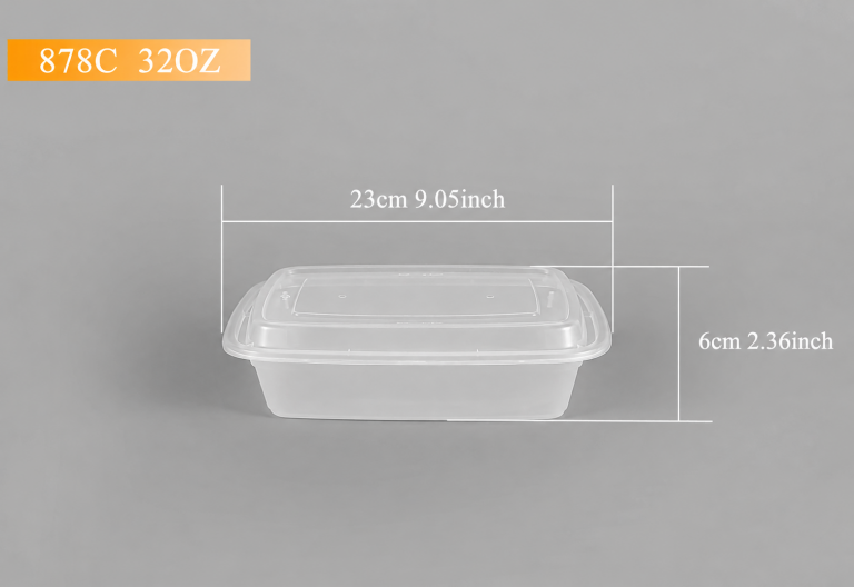 ADL 878C (32oz) Clear Rectangular Container