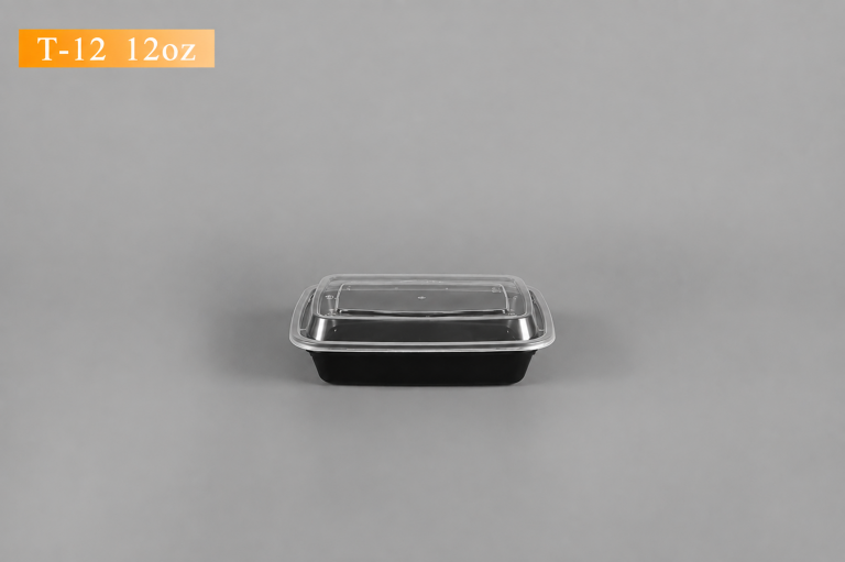 ADL T12 (12oz) Black Rectangular Container