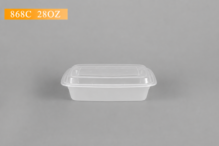 ADL 868C (28oz) Clear Rectangular Container