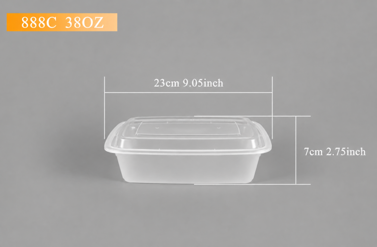 ADL 888C (38oz) Clear Rectangular Container